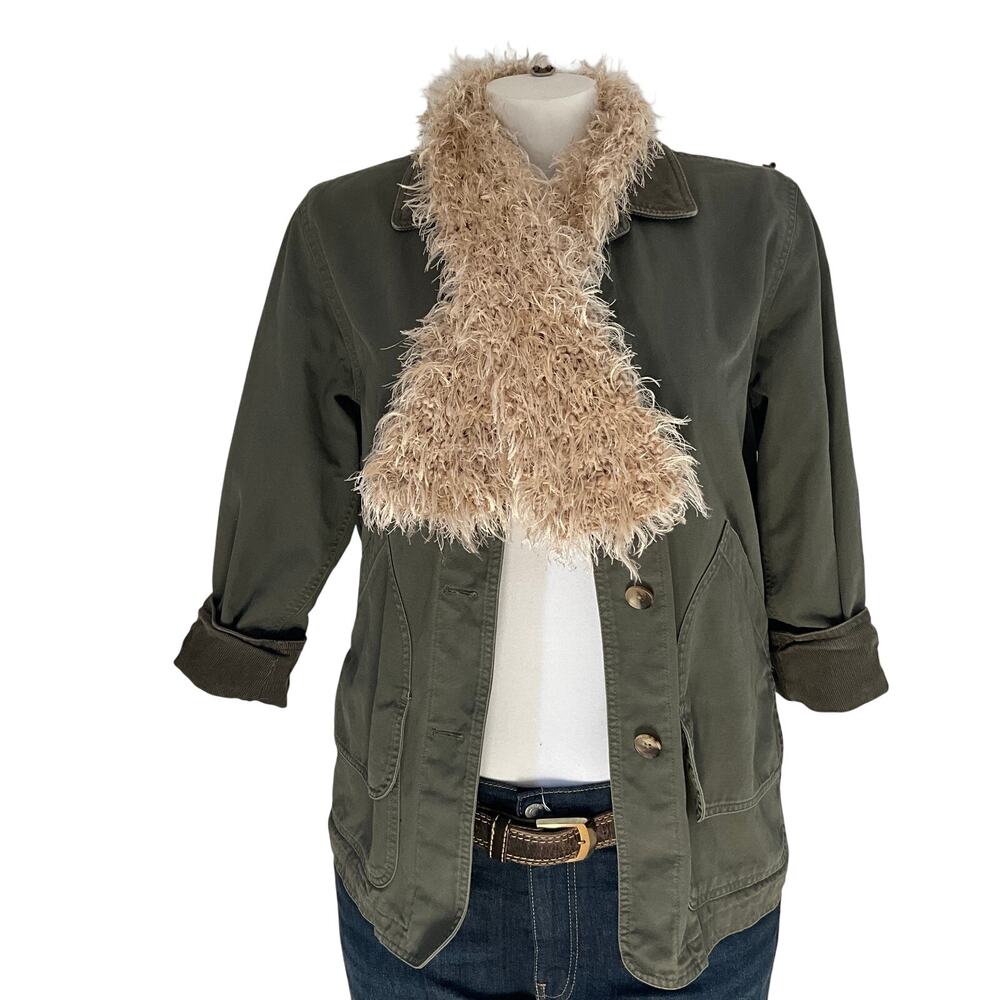 Fluffy Cream Whimsy Boa Scarf: OS